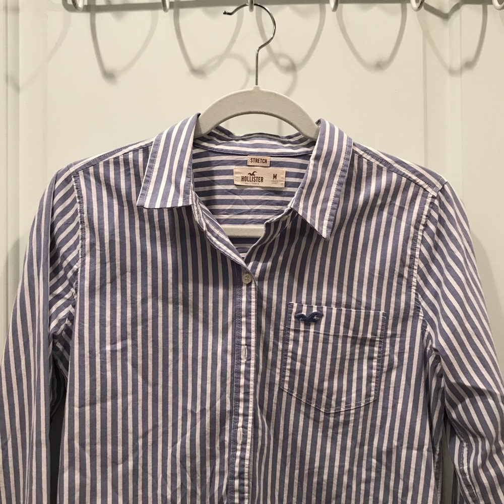 Stretch Button-Front Shirt